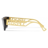 Versace - Occhiale da Sole Cat Eye 90s Vintage Logo - Nero Oro - Occhiali da Sole - Versace Eyewear