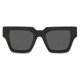 Versace - 90s Vintage Logo Sunglasses - Black Gold - Sunglasses - Versace Eyewear