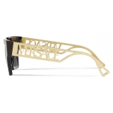 Versace - Occhiale da Sole 90s Vintage Logo - Nero Oro - Occhiali da Sole - Versace Eyewear