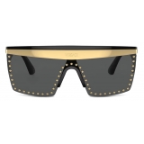 Versace - Occhiale da Sole Pilot con Borchie - Nero Oro - Occhiali da Sole - Versace Eyewear