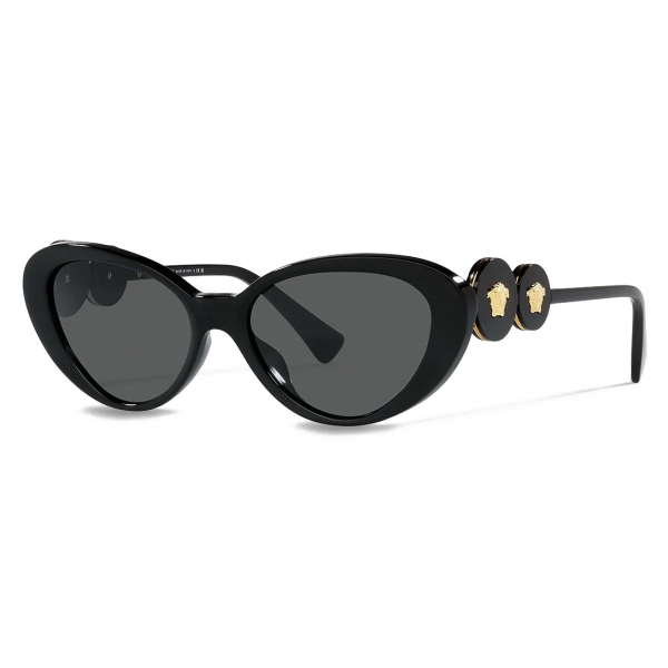 Versace - Occhiale da Sole Cat Eye Double Medusa - Nero - Occhiali da Sole - Versace Eyewear