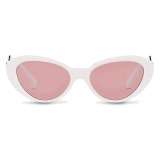 Versace - Cat Eye Double Medusa Sunglasses - White Purple - Sunglasses - Versace Eyewear