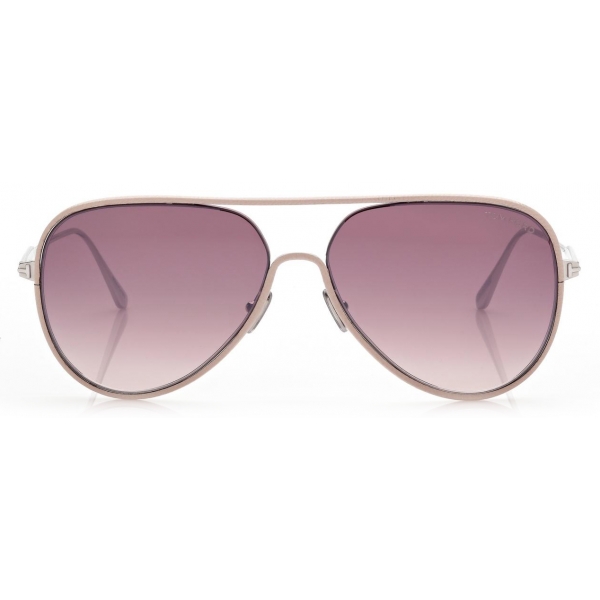 Tom Ford - Jessie Sunglasses - Occhiali da Sole Pilota - Argento Rosa - FT1016 - Occhiali da Sole - Tom Ford Eyewear