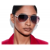 Tom Ford - Jessie Sunglasses - Occhiali da Sole Pilota - Argento Rosa - FT1016 - Occhiali da Sole - Tom Ford Eyewear