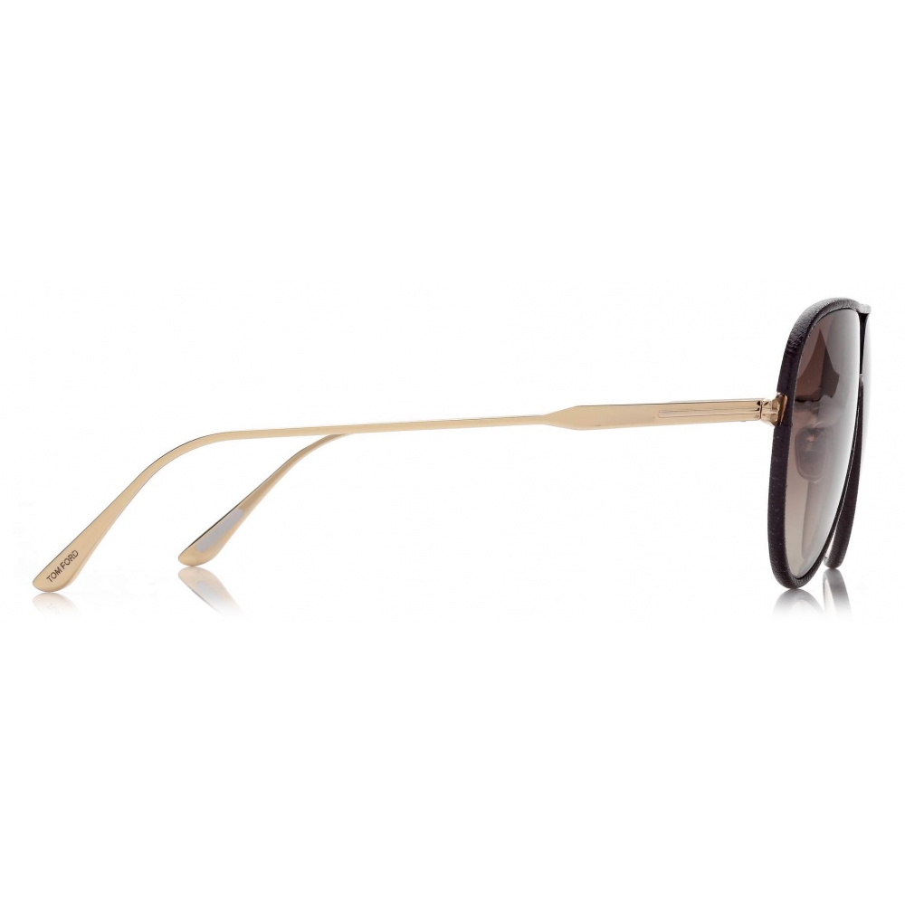 Tom Ford - Jessie Sunglasses - Pilot Sunglasses - Gold Brown - FT1016 ...