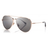 Tom Ford - Dashel Sunglasses - Occhiali da Sole Pilota - Oro Rosa Fumo - FT0996 - Occhiali da Sole - Tom Ford Eyewear