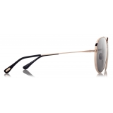 Tom Ford - Dashel Sunglasses - Occhiali da Sole Pilota - Oro Rosa Fumo - FT0996 - Occhiali da Sole - Tom Ford Eyewear