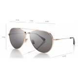 Tom Ford - Dashel Sunglasses - Occhiali da Sole Pilota - Oro Rosa Fumo - FT0996 - Occhiali da Sole - Tom Ford Eyewear