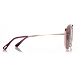 Tom Ford - Dashel Sunglasses - Occhiali da Sole Pilota - Oro Viola - FT0996 - Occhiali da Sole - Tom Ford Eyewear