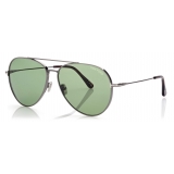 Tom Ford - Dashel Sunglasses - Occhiali da Sole Pilota - Canna di Fucile Verde - FT0996 - Occhiali da Sole - Tom Ford Eyewear