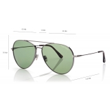 Tom Ford - Dashel Sunglasses - Occhiali da Sole Pilota - Canna di Fucile Verde - FT0996 - Occhiali da Sole - Tom Ford Eyewear