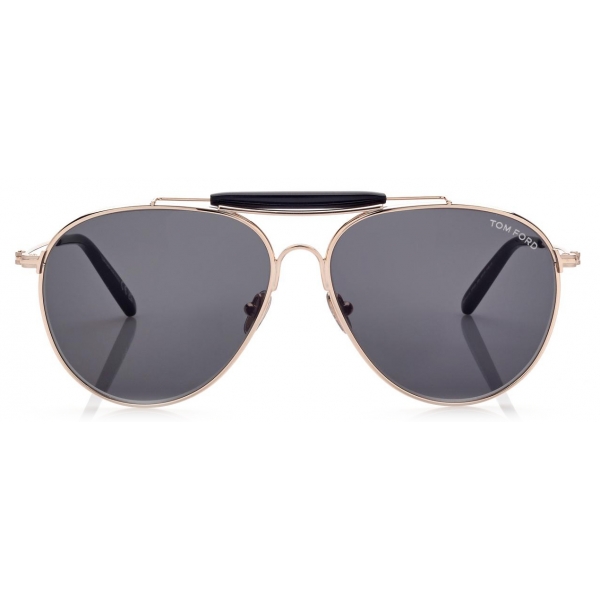 Tom Ford - Raphael Sunglasses - Pilot Sunglasses - Rose Gold Smoke ...