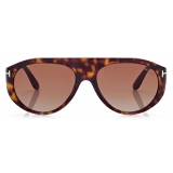 Tom Ford - Rex Sunglasses - Occhiali da Sole Pilota - Havana Scuro - FT1001 - Occhiali da Sole - Tom Ford Eyewear