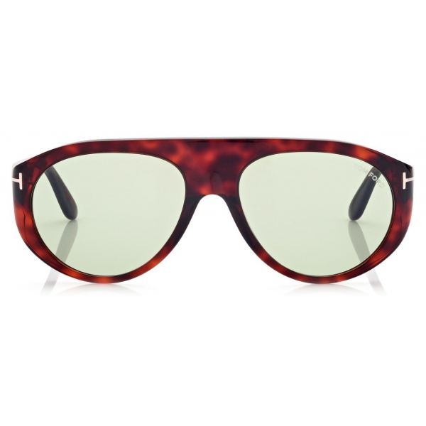 Tom Ford - Rex Sunglasses - Occhiali da Sole Pilota - Havana Rosso - FT1001 - Occhiali da Sole - Tom Ford Eyewear
