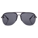 Tom Ford - Terry Sunglasses - Occhiali da Sole Pilota - Grigio - FT1004 - Occhiali da Sole - Tom Ford Eyewear