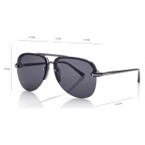 Tom Ford - Terry Sunglasses - Occhiali da Sole Pilota - Grigio - FT1004 - Occhiali da Sole - Tom Ford Eyewear