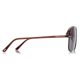 Tom Ford - Terry Sunglasses - Pilot Sunglasses - Light Brown Smoke - FT1004 - Sunglasses - Tom Ford Eyewear