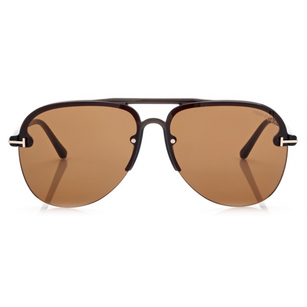 Tom Ford - Terry Sunglasses - Pilot Sunglasses - Mastic Brown - FT1004 - Sunglasses - Tom Ford Eyewear