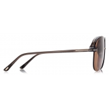 Tom Ford - Terry Sunglasses - Pilot Sunglasses - Mastic Brown - FT1004 - Sunglasses - Tom Ford Eyewear