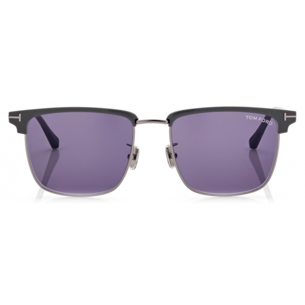 Tom Ford - Hudson Sunglasses - Occhiali da Sole Squadrati - Blu Mastice - FT0997-H - Occhiali da Sole - Tom Ford Eyewear