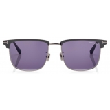 Tom Ford - Hudson Sunglasses - Occhiali da Sole Squadrati - Blu Mastice - FT0997-H - Occhiali da Sole - Tom Ford Eyewear