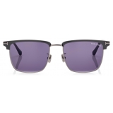 Tom Ford - Hudson Sunglasses - Square Sunglasses - Mastic Blue - FT0997-H - Sunglasses - Tom Ford Eyewear