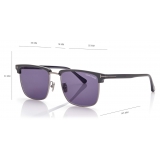 Tom Ford - Hudson Sunglasses - Occhiali da Sole Squadrati - Blu Mastice - FT0997-H - Occhiali da Sole - Tom Ford Eyewear