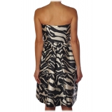 Liu Jo - Zebra Strapless Dress - White Black - Dress - Made in Italy - Luxury Exclusive Collection