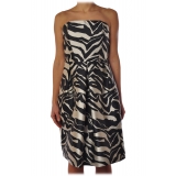 Liu Jo - Zebra Strapless Dress - White Black - Dress - Made in Italy - Luxury Exclusive Collection