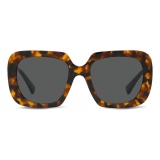Versace - Double Medusa Squared Sunglasses - Havana Black - Sunglasses - Versace Eyewear