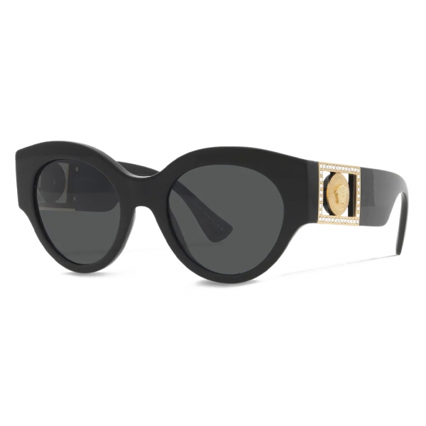 Versace - Double Medusa Squared Sunglasses - Black - Sunglasses ...