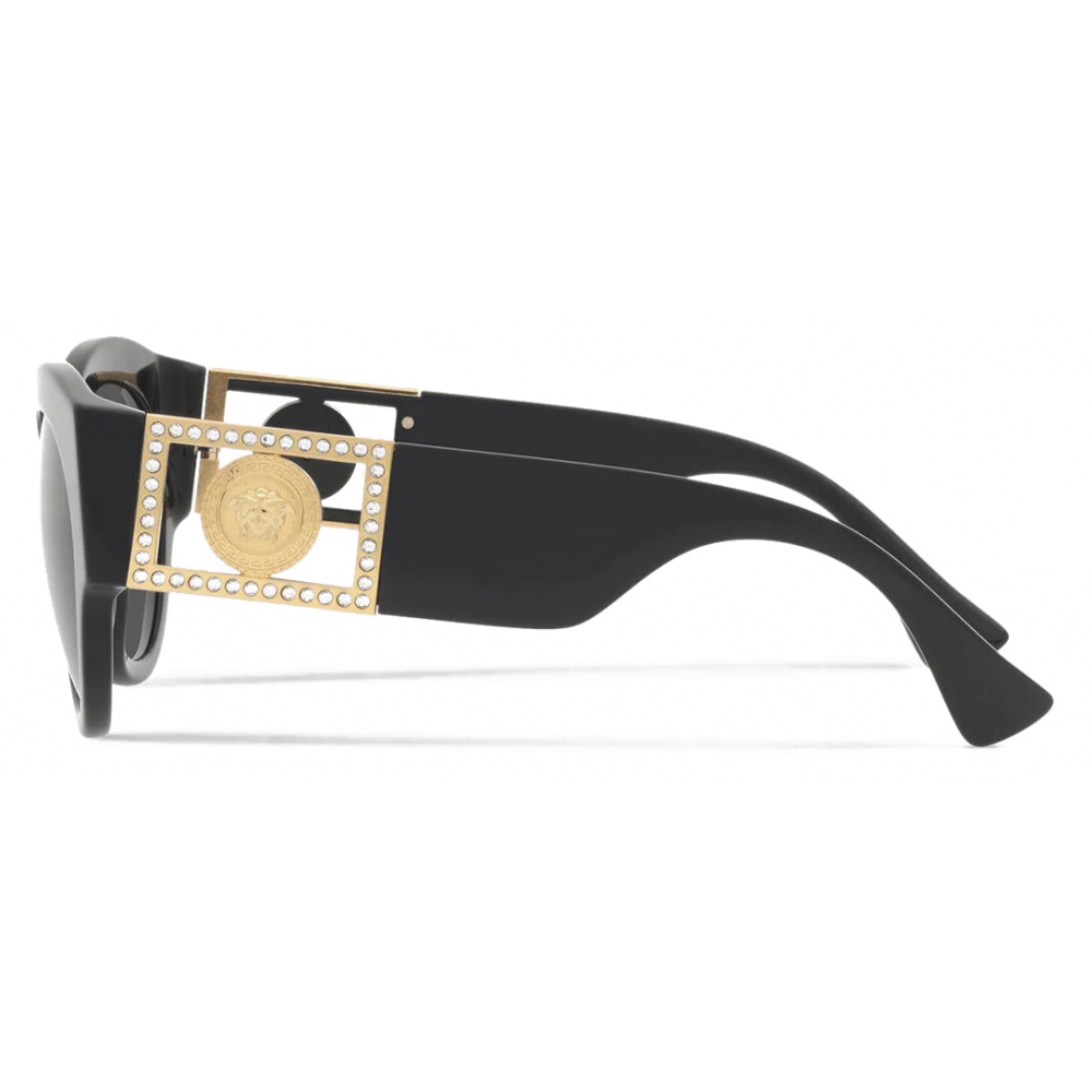 Versace Double Medusa Squared Sunglasses Black Sunglasses Versace Eyewear Avvenice