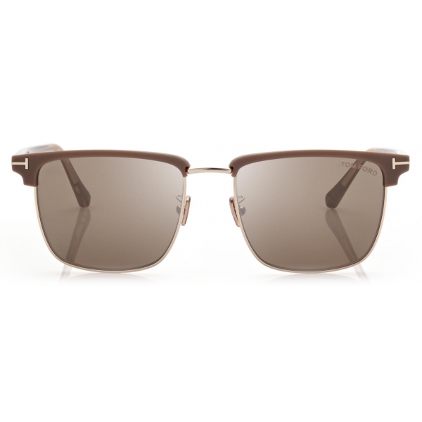 Tom Ford - Hudson Sunglasses - Square Sunglasses - Dark Havana Roviex - FT0997-H - Sunglasses - Tom Ford Eyewear