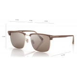 Tom Ford - Hudson Sunglasses - Occhiali da Sole Squadrati - Havana Scuro Roviex - FT0997-H - Occhiali da Sole - Tom Ford Eyewear