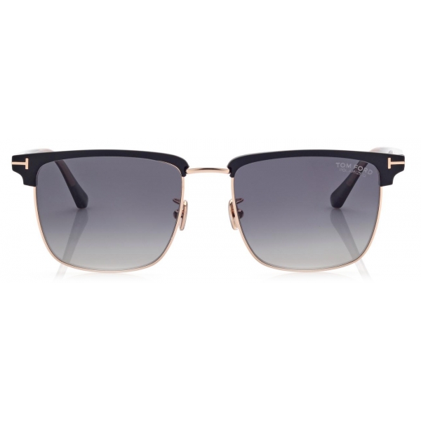 Tom Ford - Polarized Hudson Sunglasses - Square Sunglasses - Black - FT0997-P - Sunglasses - Tom Ford Eyewear