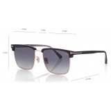 Tom Ford - Polarized Hudson Sunglasses - Occhiali da Sole Squadrati - Nero - FT0997-P - Occhiali da Sole - Tom Ford Eyewear