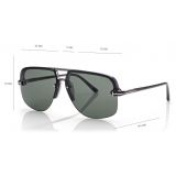 Tom Ford - Hugo Sunglasses - Navigator Sunglasses - Grey Green - FT1003 - Sunglasses - Tom Ford Eyewear