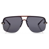 Tom Ford - Hugo Sunglasses - Navigator Sunglasses - Light Brown Blue - FT1003 - Sunglasses - Tom Ford Eyewear