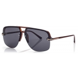 Tom Ford - Hugo Sunglasses - Navigator Sunglasses - Light Brown Blue - FT1003 - Sunglasses - Tom Ford Eyewear