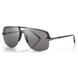 Tom Ford - Hugo Sunglasses - Navigator Sunglasses - Mastic Gradient Smoke - FT1003 - Sunglasses - Tom Ford Eyewear