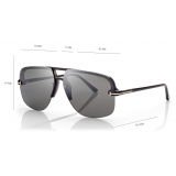 Tom Ford - Hugo Sunglasses - Navigator Sunglasses - Mastic Gradient Smoke - FT1003 - Sunglasses - Tom Ford Eyewear