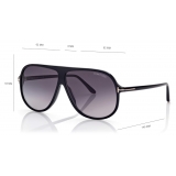 Tom Ford - Spencer Sunglasses - Occhiali da Sole Oversize Pilota - Nero - FT0998 - Occhiali da Sole - Tom Ford Eyewear