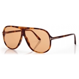 Tom Ford - Spencer Sunglasses - Occhiali da Sole Oversize Pilota - Havana Vintage - FT0998 - Occhiali da Sole - Tom Ford Eyewear
