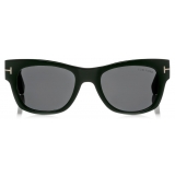 Tom Ford - Tom N.2 Sunglasses - Occhiali da Sole Quadrati - Corno Nero - FT0487-P - Occhiali da Sole - Tom Ford Eyewear