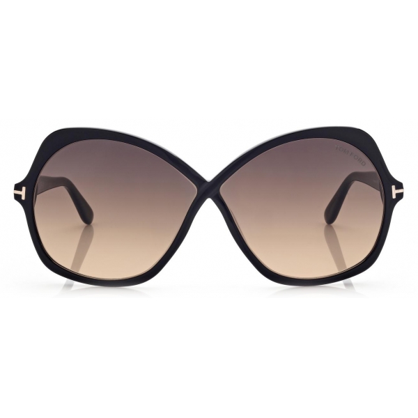 Tom Ford - Rosemin Sunglasses - Oversize Butterfly Sunglasses - Black - FT1013 - Sunglasses - Tom Ford Eyewear