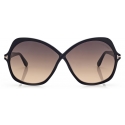 Tom Ford - Rosemin Sunglasses - Oversize Butterfly Sunglasses - Black - FT1013 - Sunglasses - Tom Ford Eyewear