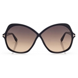 Tom Ford - Rosemin Sunglasses - Oversize Butterfly Sunglasses - Black - FT1013 - Sunglasses - Tom Ford Eyewear