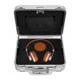 Master & Dynamic - MW60 - Halliburton Case - Silver Metal / Brown Leather - Premium High Quality Wireless Over-Ear Headphones