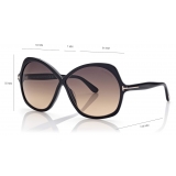 Tom Ford - Rosemin Sunglasses - Oversize Butterfly Sunglasses - Black - FT1013 - Sunglasses - Tom Ford Eyewear