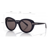 Tom Ford - Lily Sunglasses - Oval Sunglasses - Black - FT1009 - Sunglasses - Tom Ford Eyewear